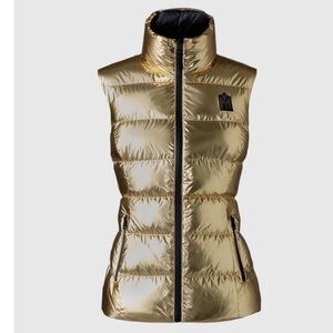 NWOT Mackage Metallic Gold Puffer Vest size L